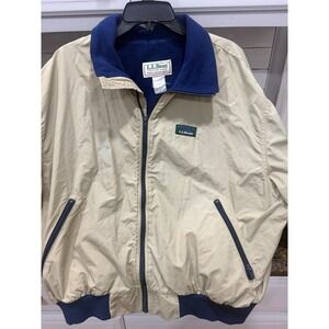vtg ll bean three‎ season jacket beige unsized